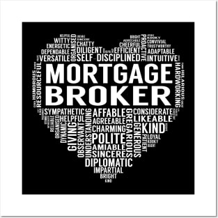 Mortgage Broker Heart Posters and Art